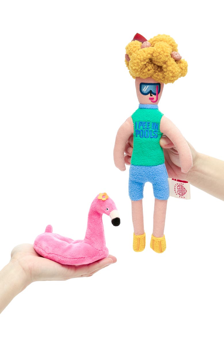 the furryfolks Flamingo Hooman Nosework Toy, Alternate, color, Pink