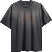 Represent Embellished Stud Logo Cotton Graphic T-Shirt