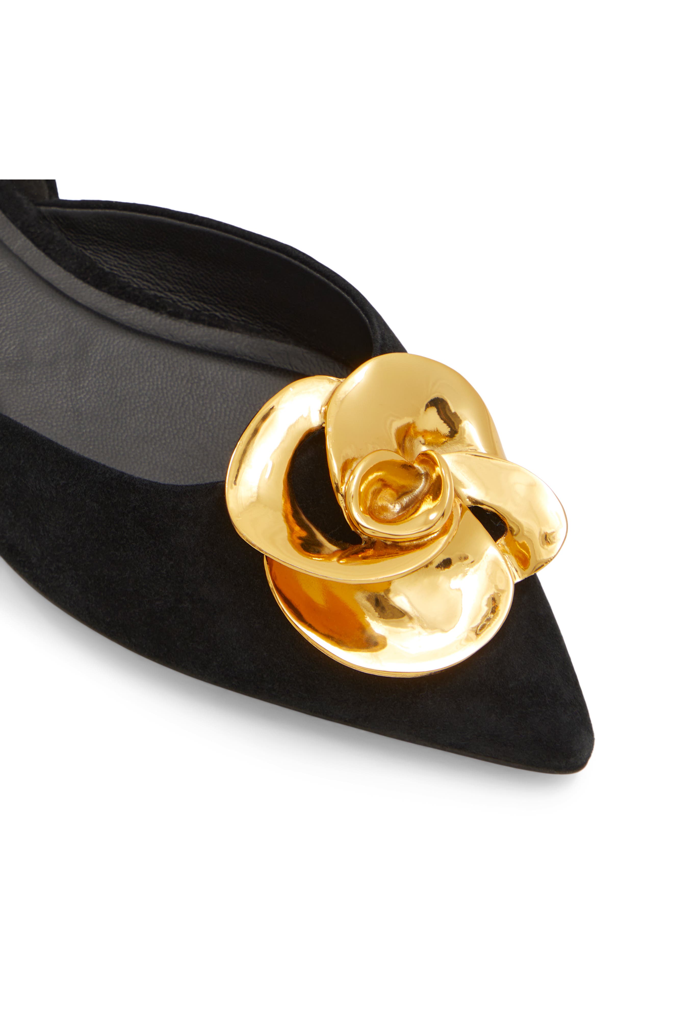 Ted Baker London Emma Rose Half d'Orsay Pointed Toe Leather Flat, Alternate, color, 