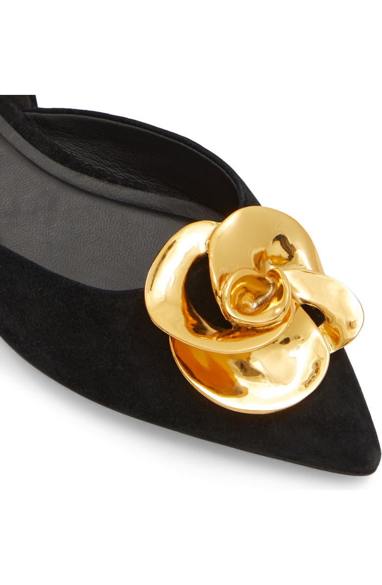 Ted Baker London Emma Rose Half d'Orsay Pointed Toe Leather Flat, Alternate, color,