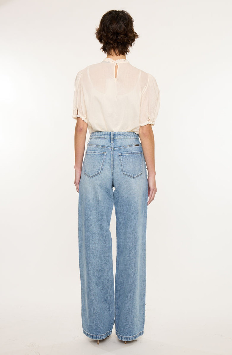 KanCan Gianna Low Slung Baggy Wide Jeans, Alternate, color, Medium Wash