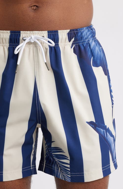 Shop Mavrans Blue Palm Swim Trunks