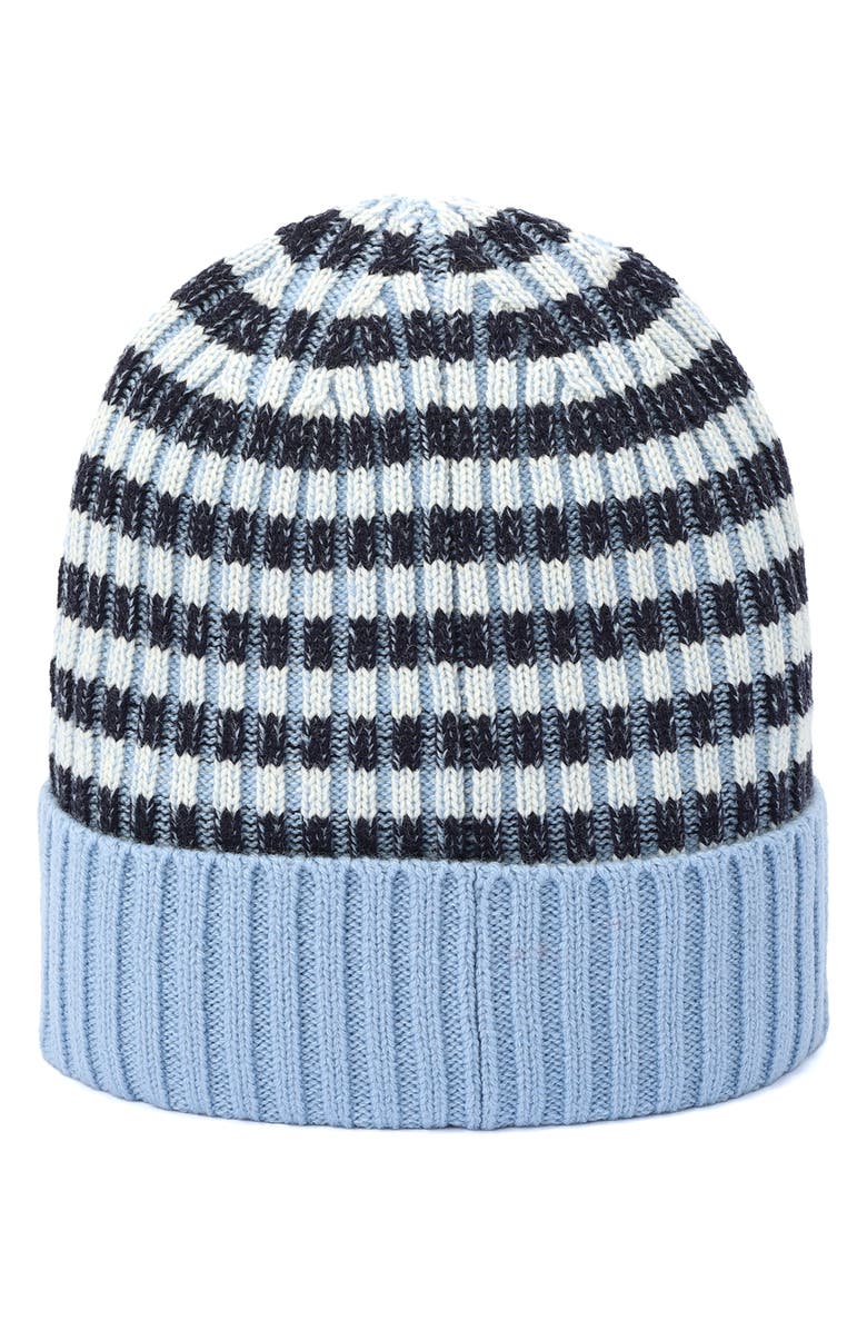 Kate Spade New York Stripe Cuff Beanie, Alternate, color, Blue Multi