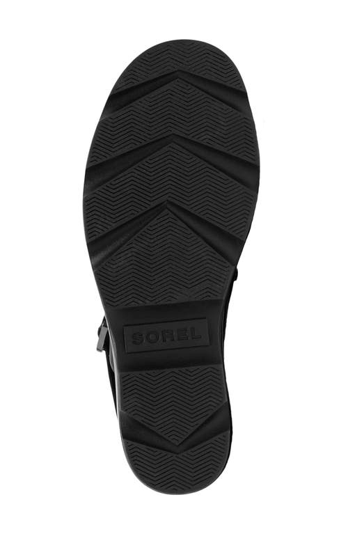Sorel Joanie Iv Platform Wedge Sandal In Black/black