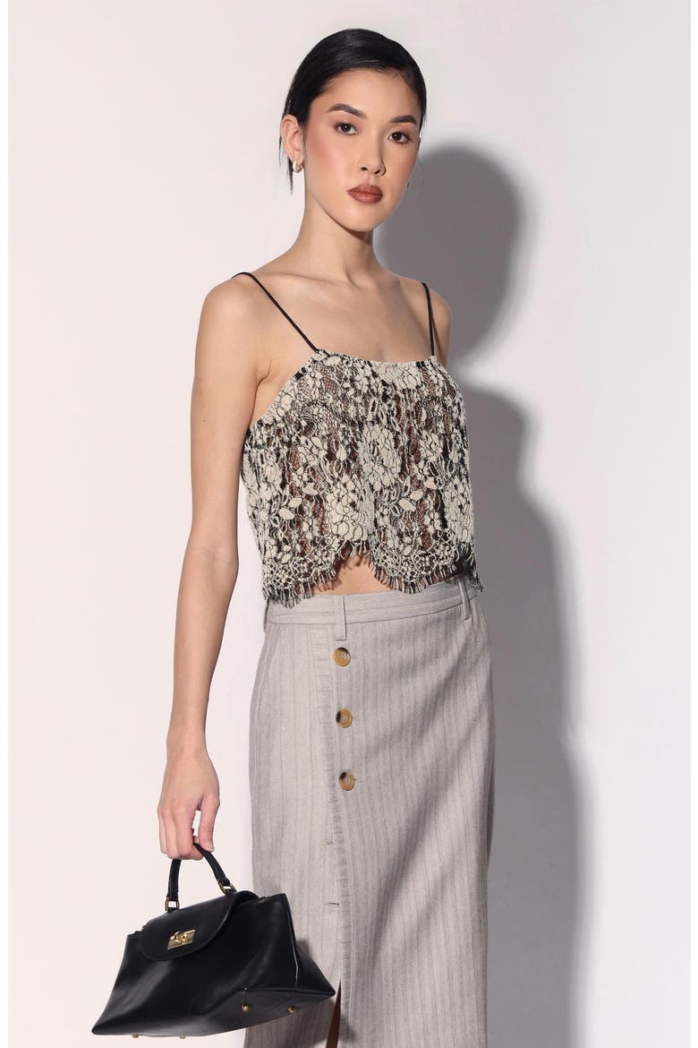 Danika Lace Top, Main, color, Ivory / Black
