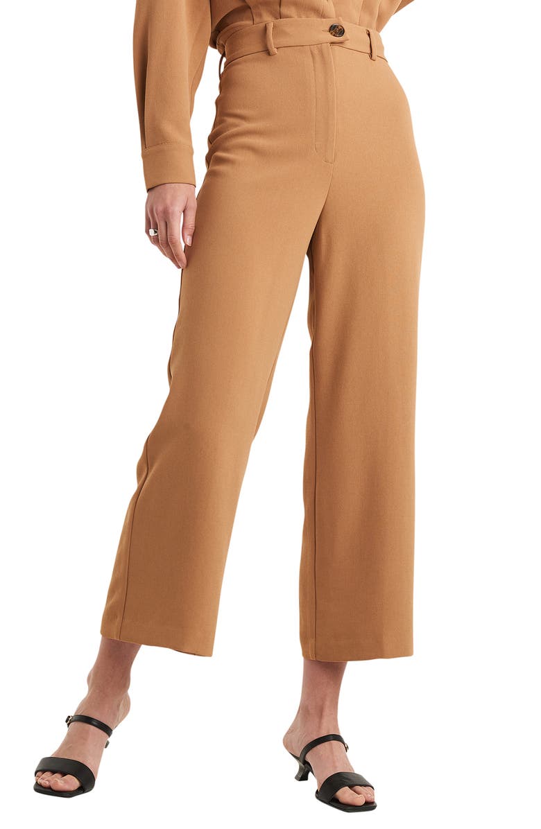 NA-KD Wide Leg Crop Pants, Main, color, 