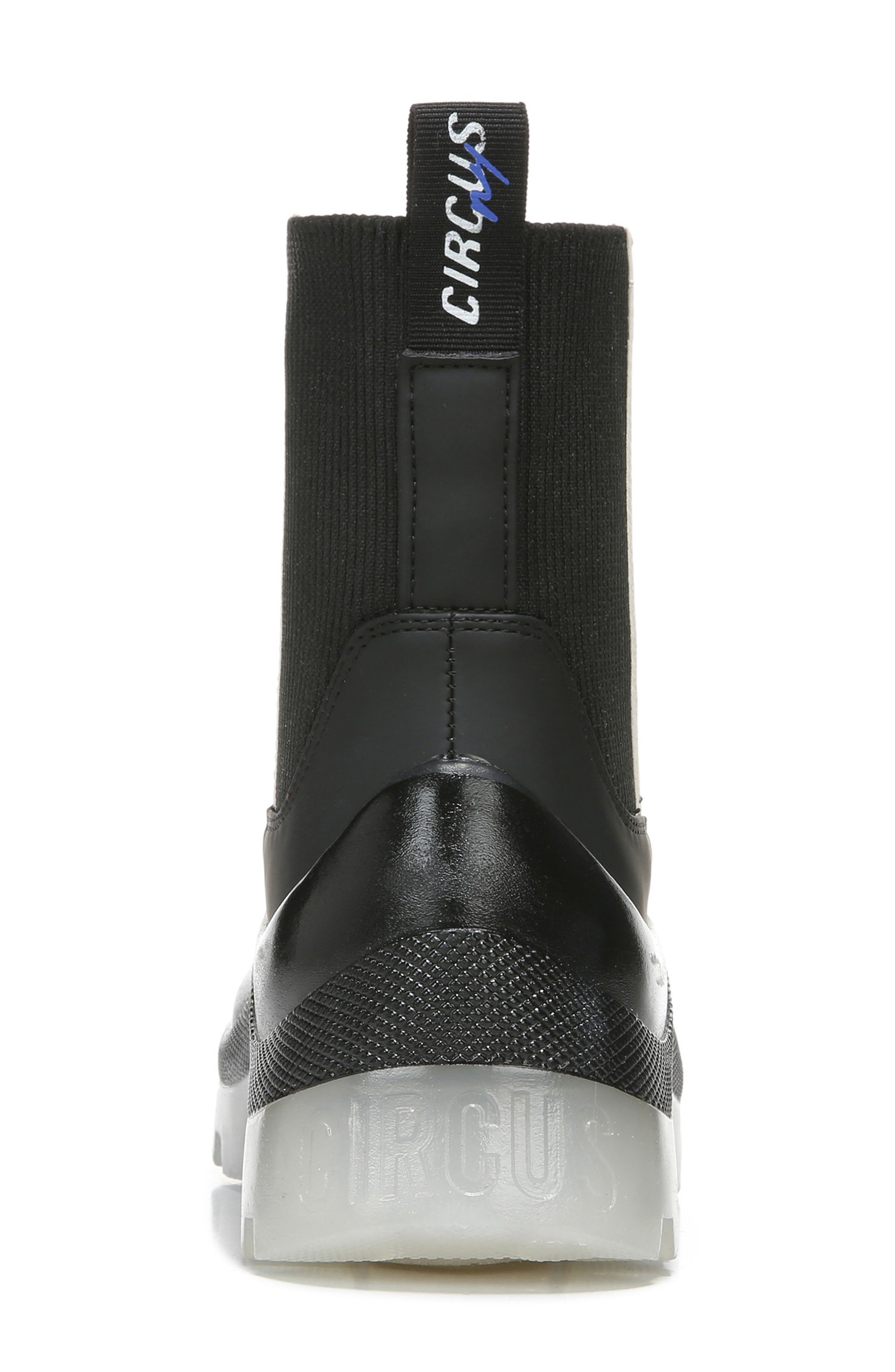 Circus NY by Sam Edelman Bethanie Zip Front Boot, Alternate, color, Black/ Clear