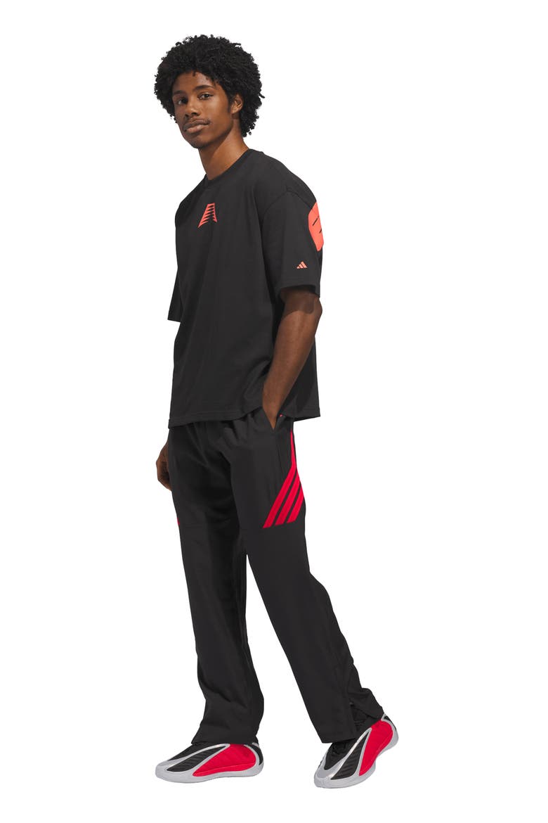 Anthony Edwards Crazy Lite Pants, Alternate, color, BLACK/ PURE RUBY