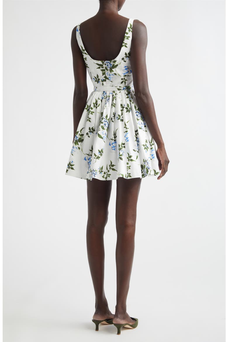 Eglantine Lilac, Lilies & Cherry Print Organic Cotton Minidress, Alternate, color, WHITE-LILAC LILLIES/ CHERRY
