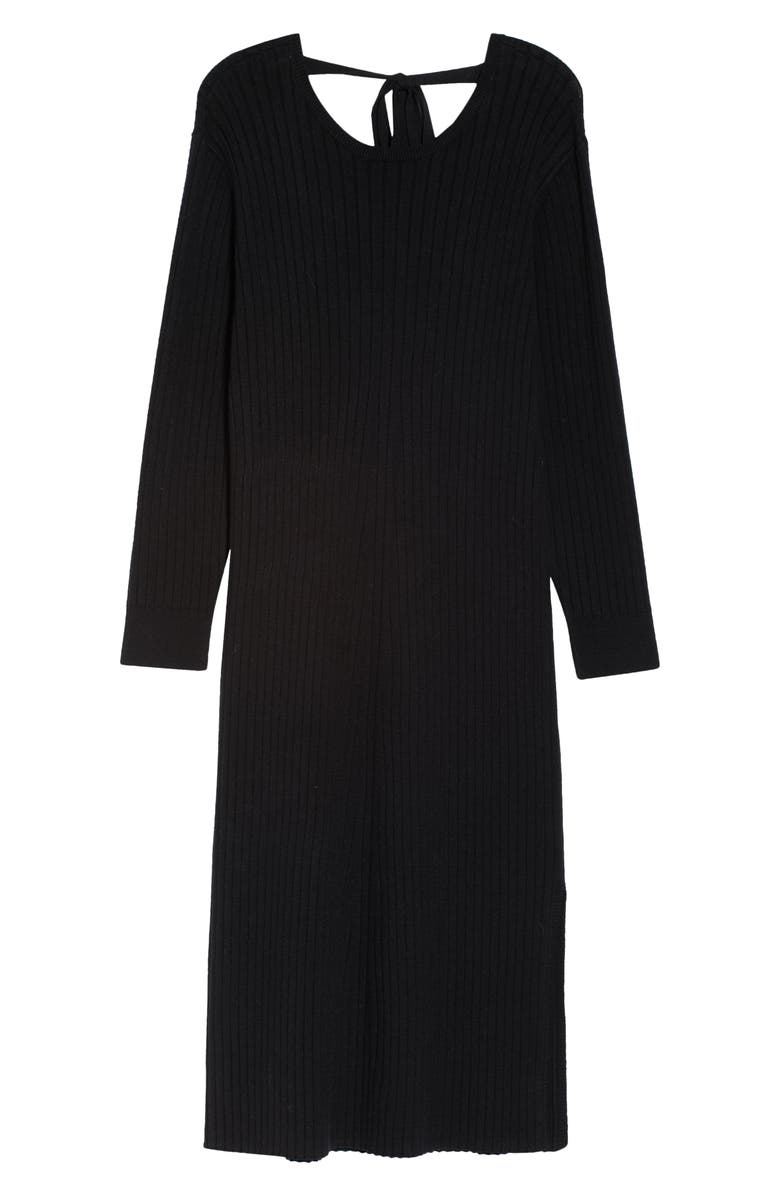 WAYF x BFF Hollie Tie Back Long Sleeve Sweater Dress, Alternate, color,