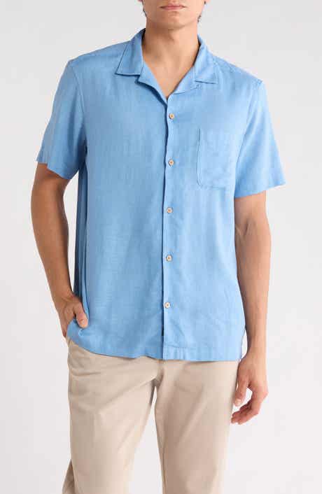 Castaway Slub Linen Blend Camp Shirt