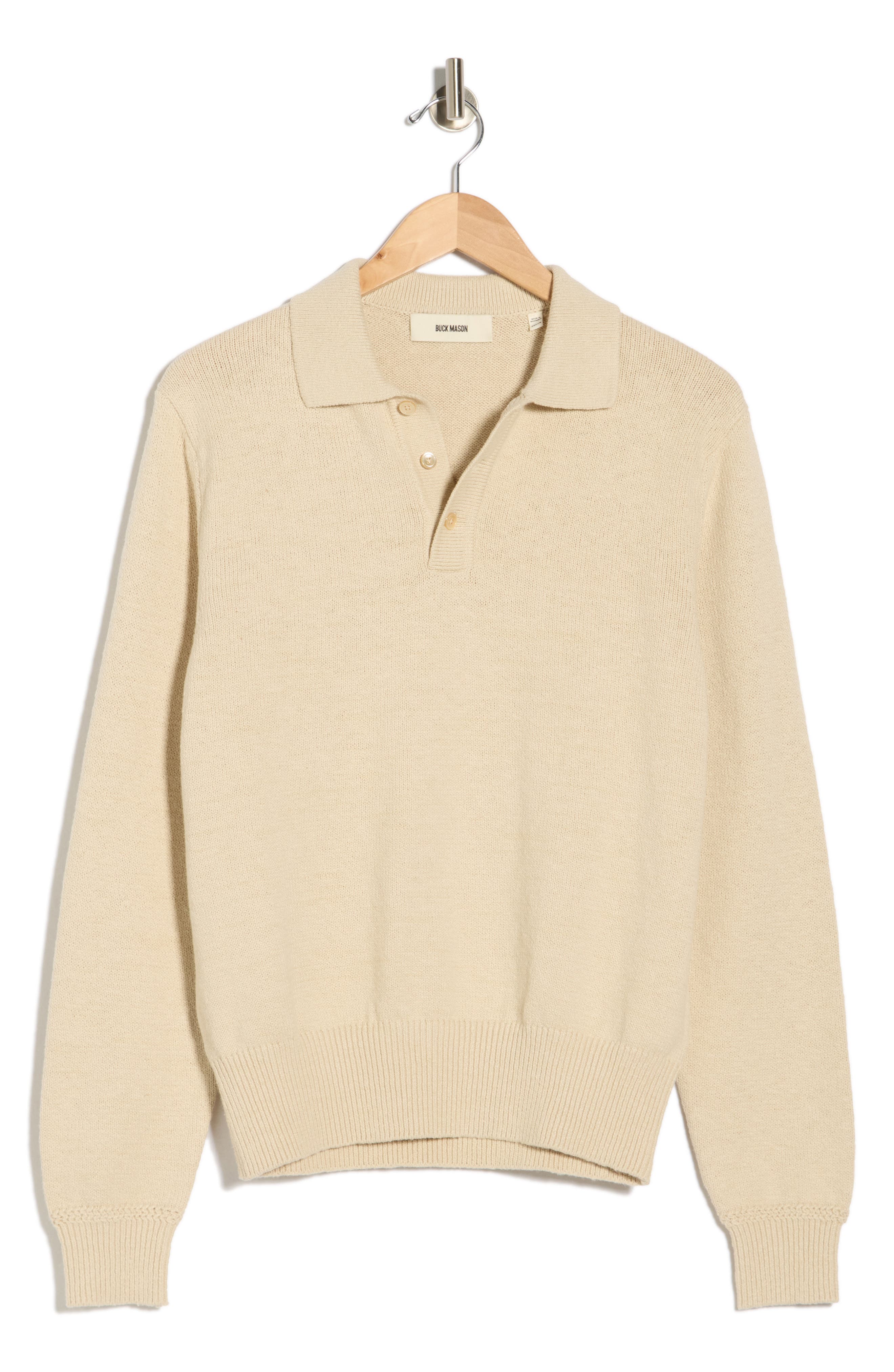 BUCK MASON Seafarer Cotton Knit Rugby Polo