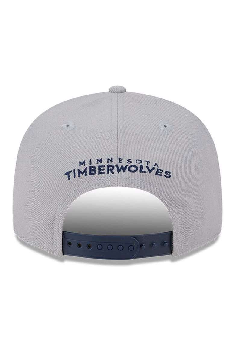 New Era Men's New Era Gray Minnesota Timberwolves Chenille Band 9FIFTY Snapback Hat, Alternate, color,