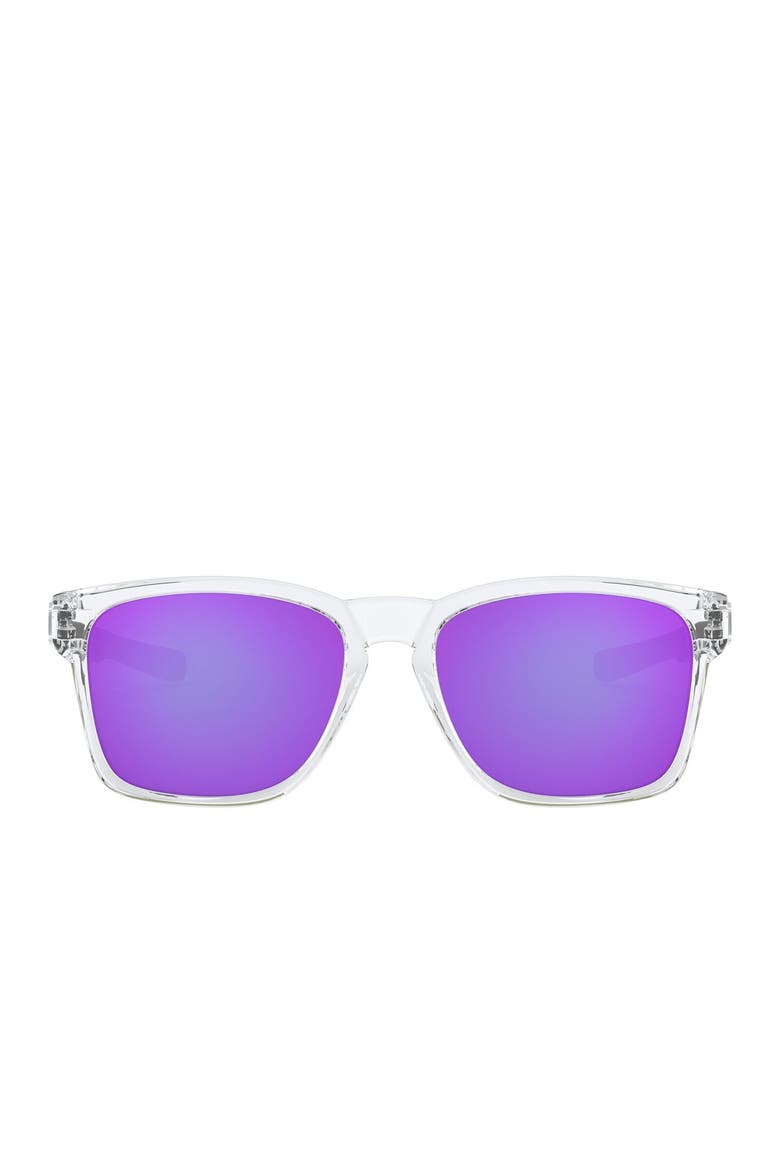 56mm Rectangle Sunglasses, Main, color, NO COLOR