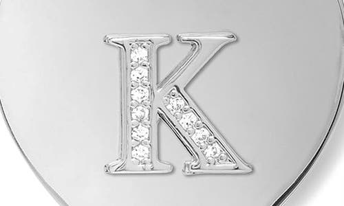 Melinda Maria Love Letters Initial Heart Medallion Necklace In Silver K