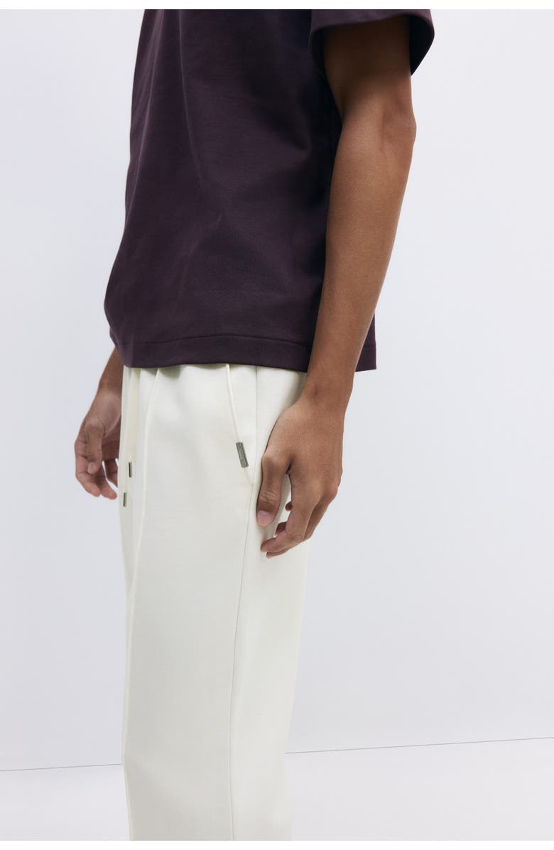 H&M Regular Fit Tailored Joggers, Alternate, color, White