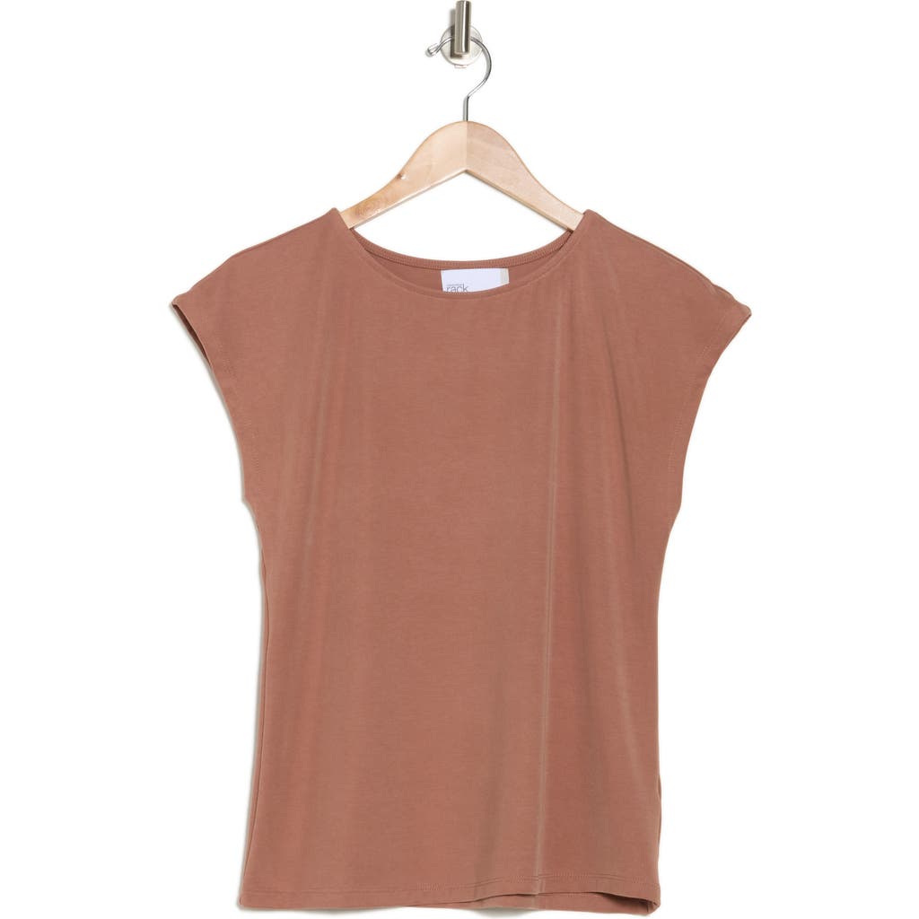 Nordstrom Rack Cap Sleeve Modal Blend T-shirt In Brown Clove