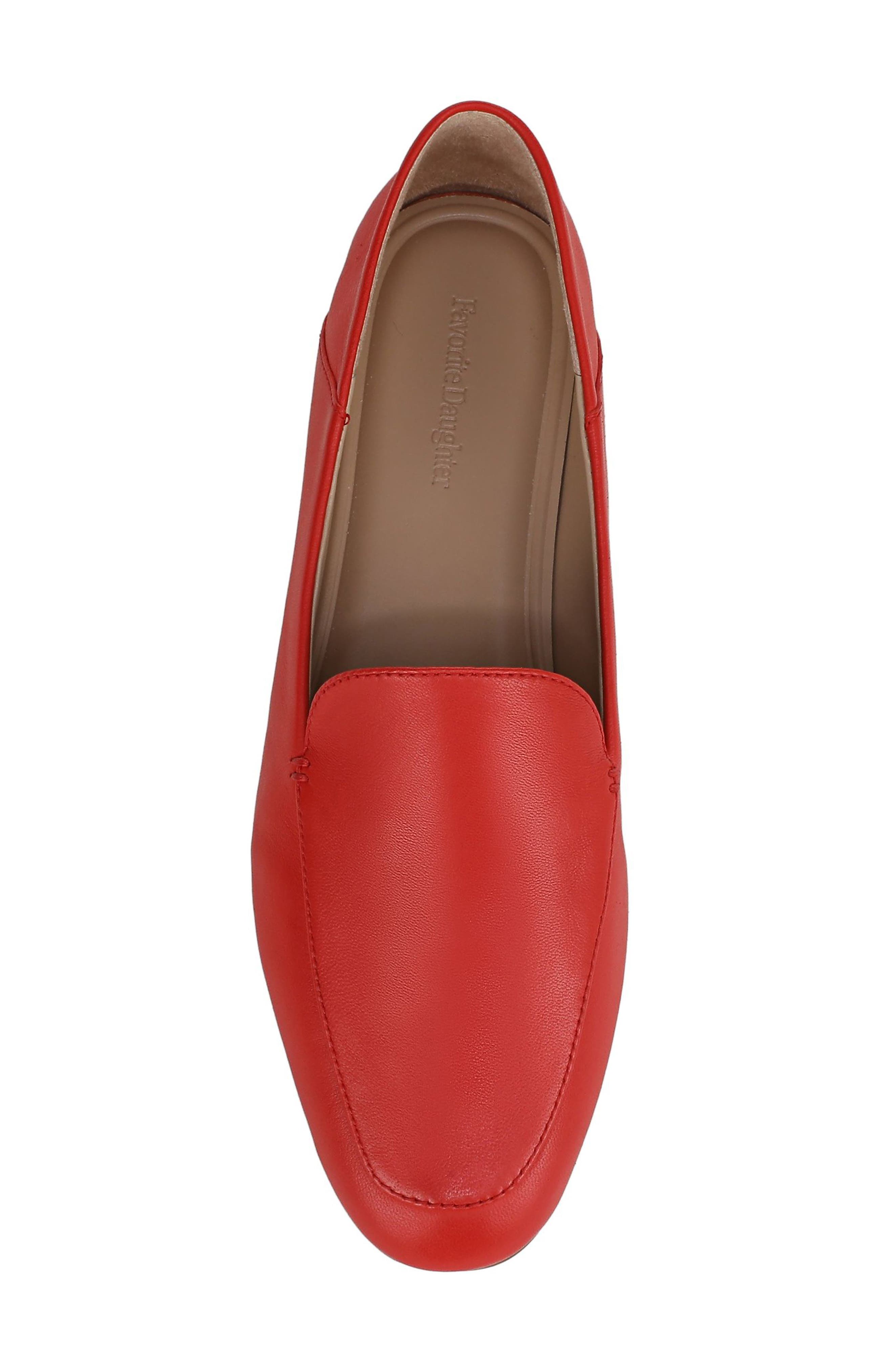 Yelena Almond Toe Loafer, Alternate, color, TOMATO