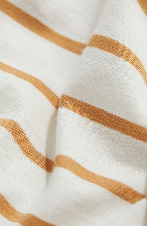 Vineyard Vines Stripe Cotton Turtleneck In Neutral