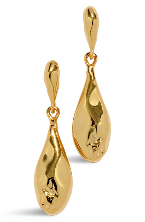 Alexis Bittar Brut Teardrop Earrings In Gold