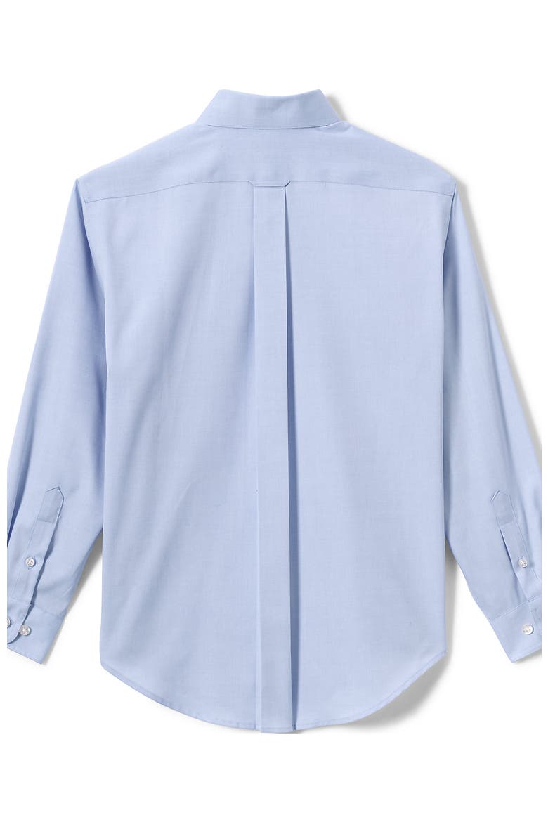 School Uniform Boys Long Sleeve No Iron Pinpoint Dress Shirt, Alternate, color, Blue