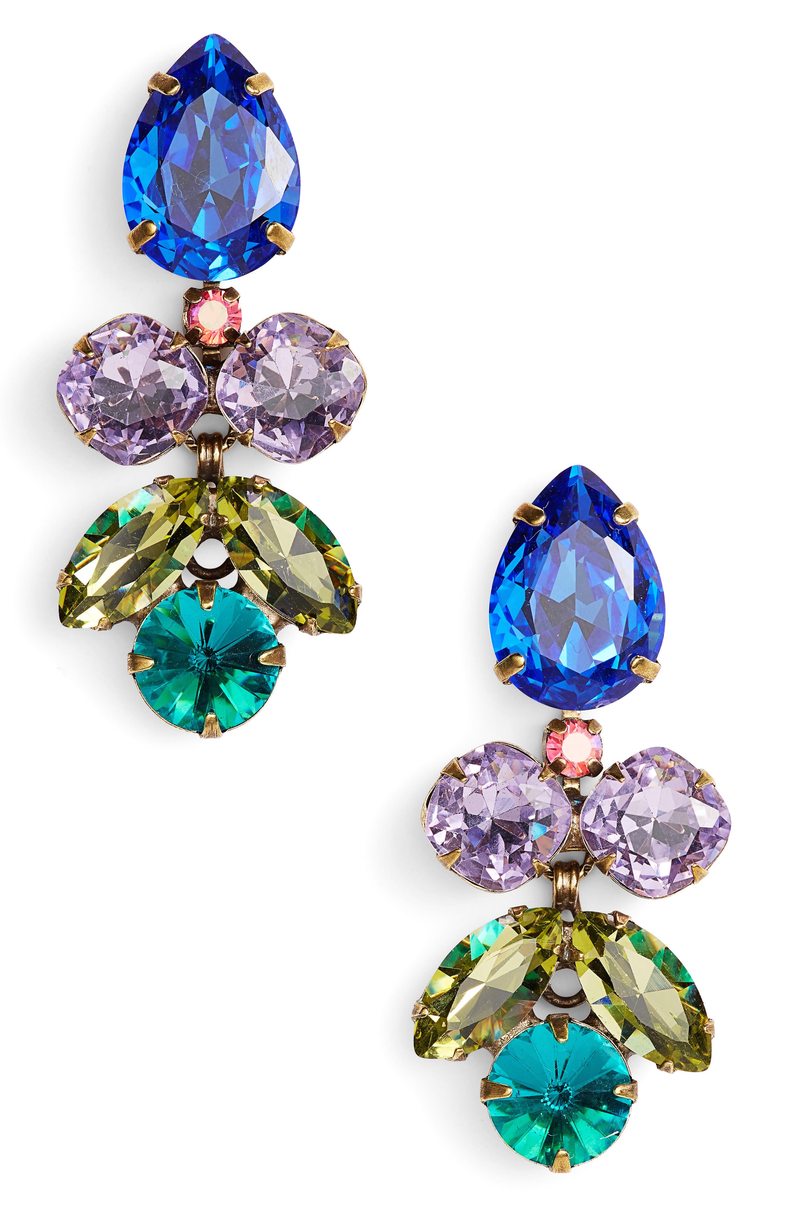 Sorrelli Lotus Flower Crystal Drop Earrings (Women) | Nordstrom