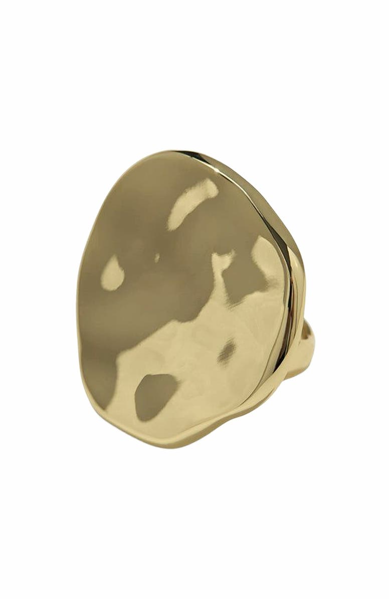 WeWoreWhat Hammered Plate Ring, Main, color, 