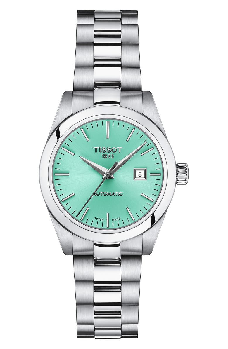 Tissot T-My Lady Automatic Bracelet Watch, 29.3mm, Main, color, Green