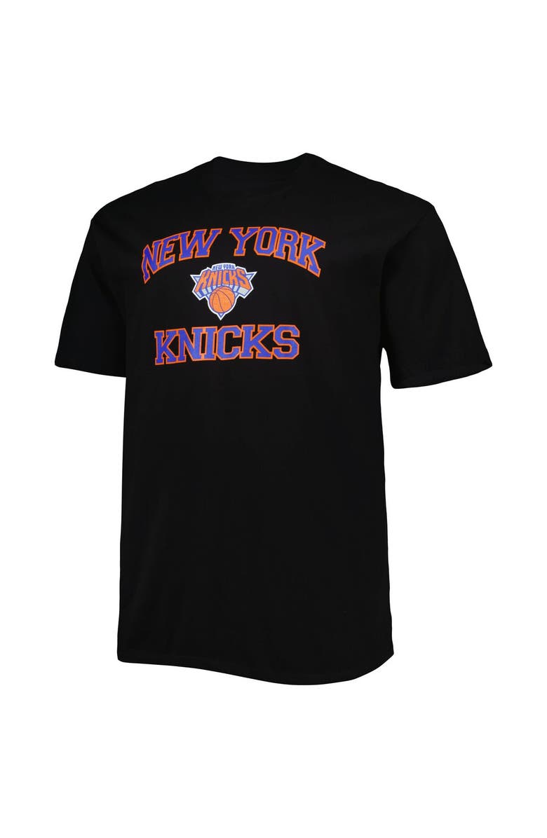PROFILE Men's Black New York Knicks Big & Tall Heart & Soul T-Shirt, Alternate, color,