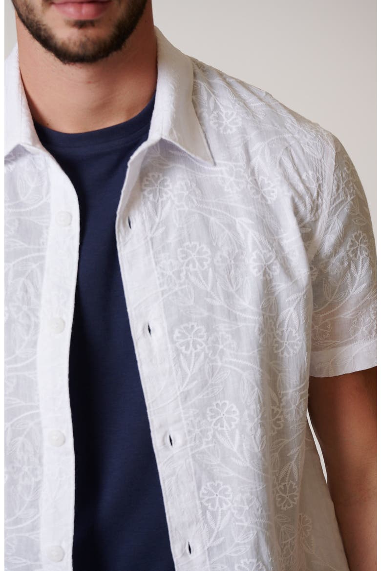 Puerto Escondido Button Up, Alternate, color, White