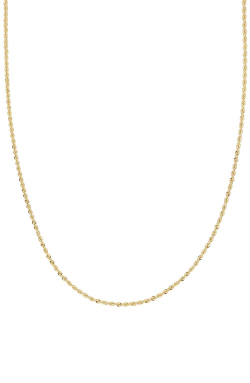 Bony Levy 14K Gold Rope Chain Necklace in 14K Yellow Gold at Nordstrom, Size 24"