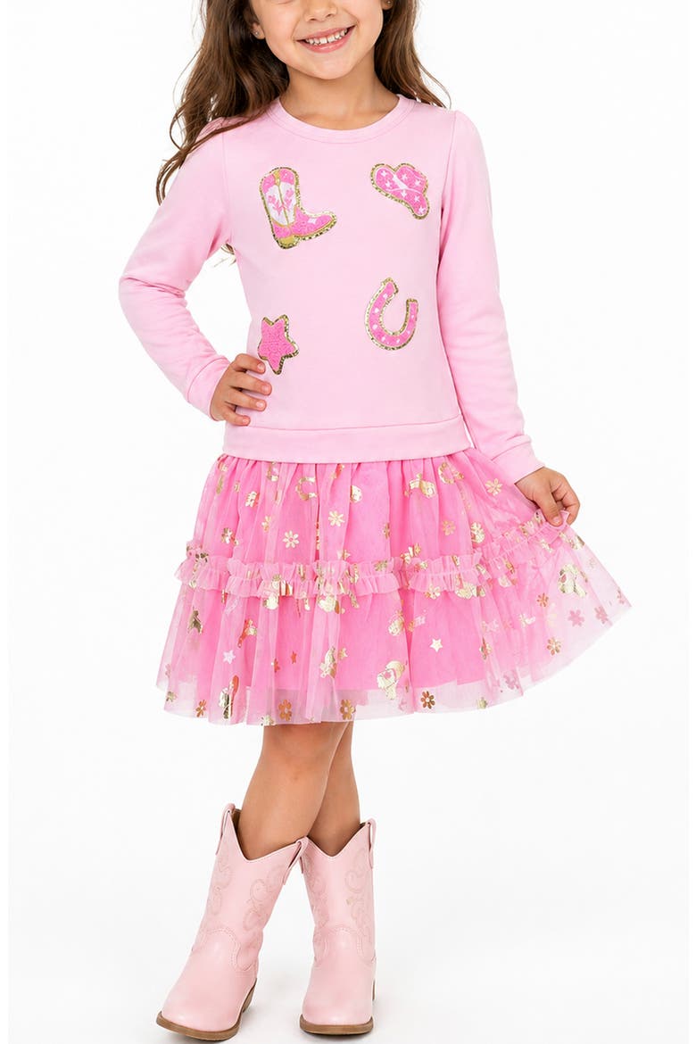 Kids' Western Tutu Dress, Alternate, color, PINK