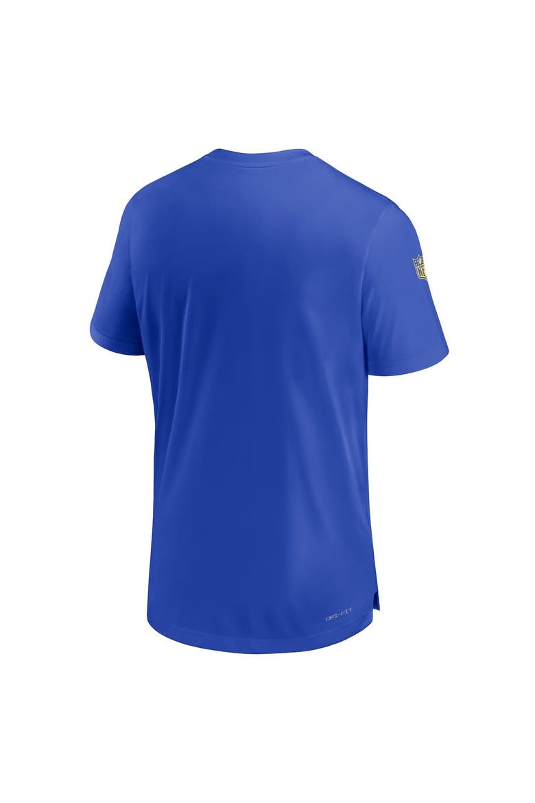Men's Nike  Royal Los Angeles Rams Sideline Coach Performance T-Shirt, Alternate, color, Royal