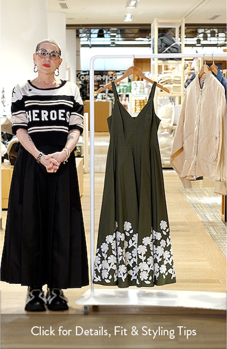 The Victoria Floral Appliqué Cotton Dress, sales video thumbnail