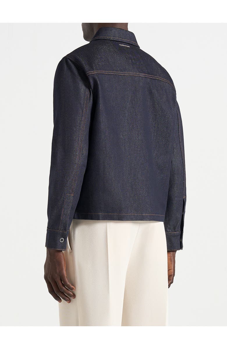 Manière De Voir Asher Unisex Denim Shirt, Alternate, color, Indigo
