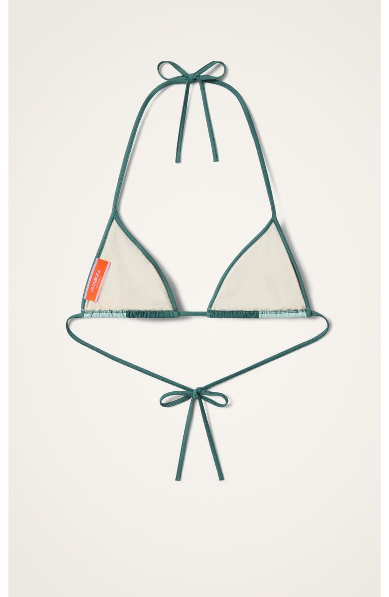 La DoubleJ Bikini Top, Alternate, color, Blooming Tulip Placée Menta