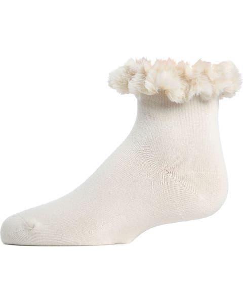 Infant Faux-Fur Cuff Anklet Socks (Baby)