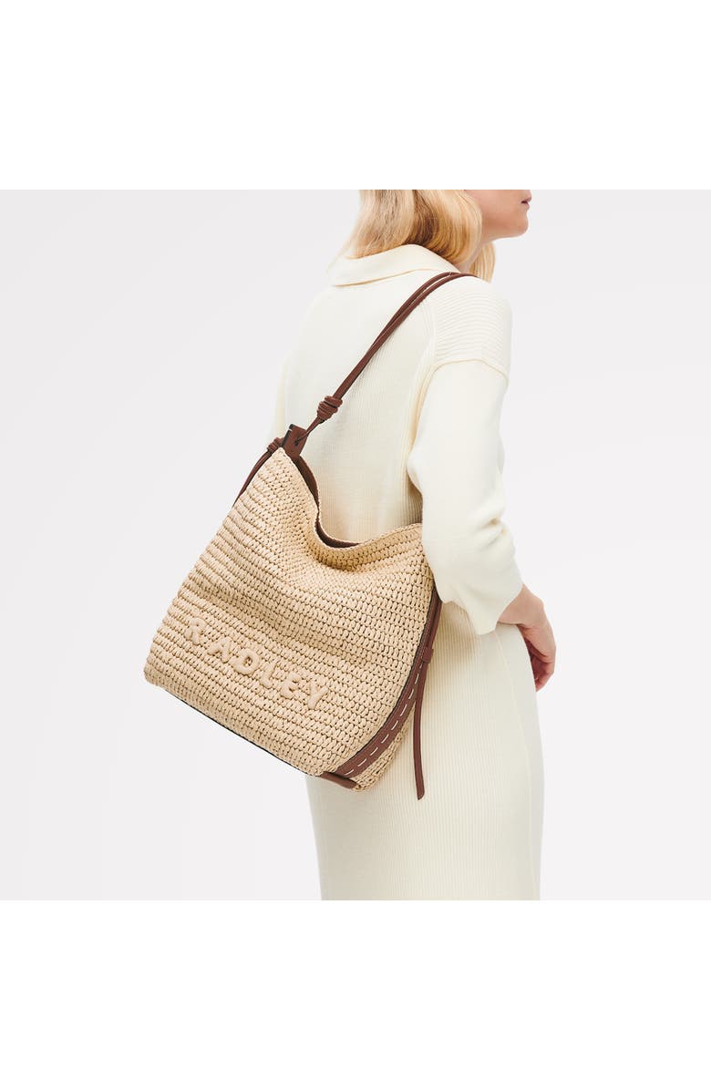 Radley The Camden - Raffia Medium Open Top Shoulder Bag, Alternate, color, Natural