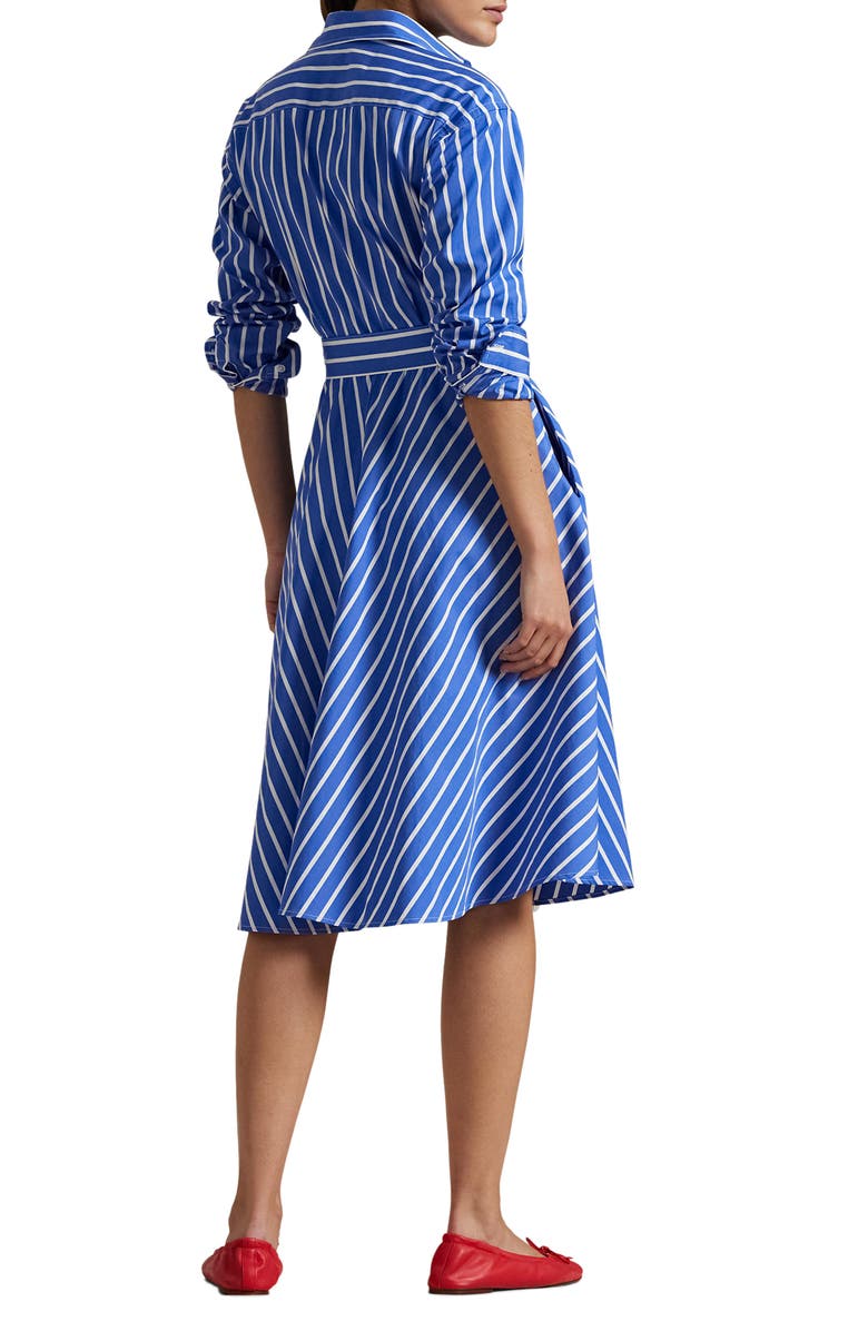 Polo Ralph Lauren Stripe Long Sleeve Cotton Shirtdress, Alternate, color, 