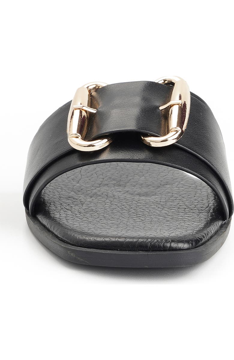 NEW YORK AND COMPANY Wenda Buckle Slide Sandal, Alternate, color, Black