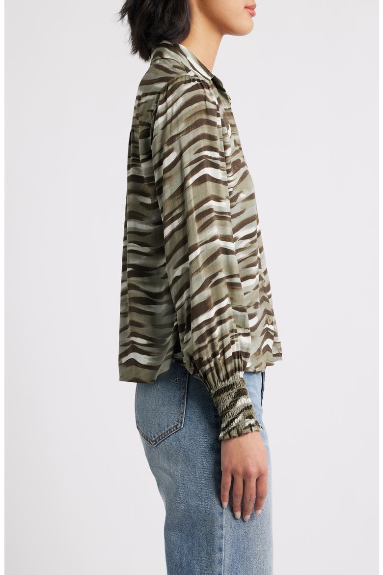 Zebra Print Shirt, Alternate, color, BRUSHED ZEBRA PRINT