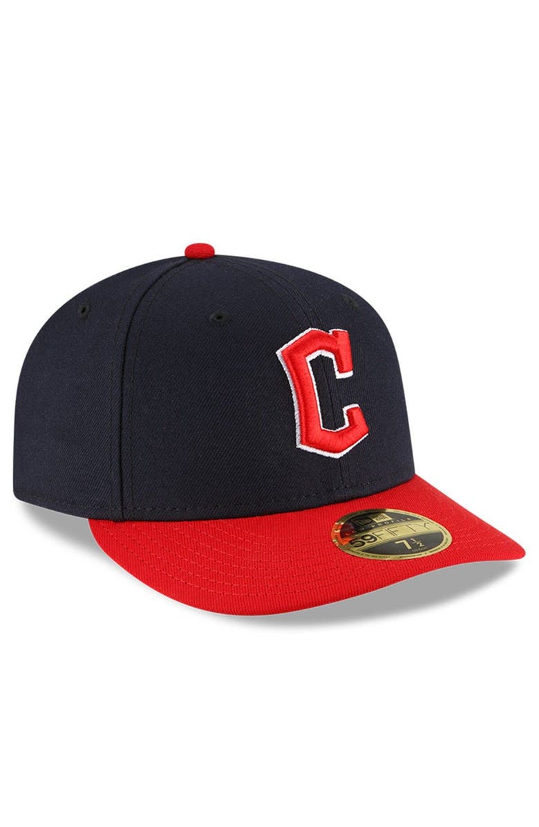 New Era Men's New Era Navy/Red Cleveland Guardians Authentic Collection On-Field Home Low Profile 59FIFTY Fitted Hat, Alternate, color, Navy