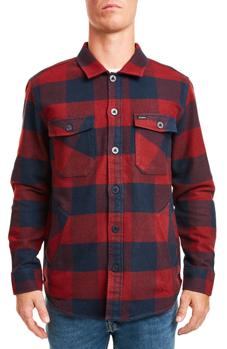 Brixton Durham Buffalo Plaid Button-Up Flannel Shirt Jacket, Main, color, 