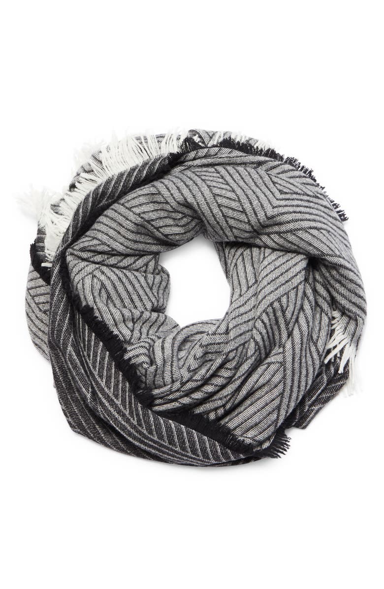 TOTEME Monogram Stripe Wool Blanket Scarf, Alternate, color,
