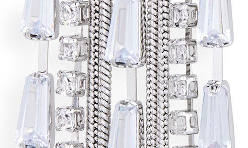 Tasha Faux Pearl & Crystal Fringe Drop Earrings