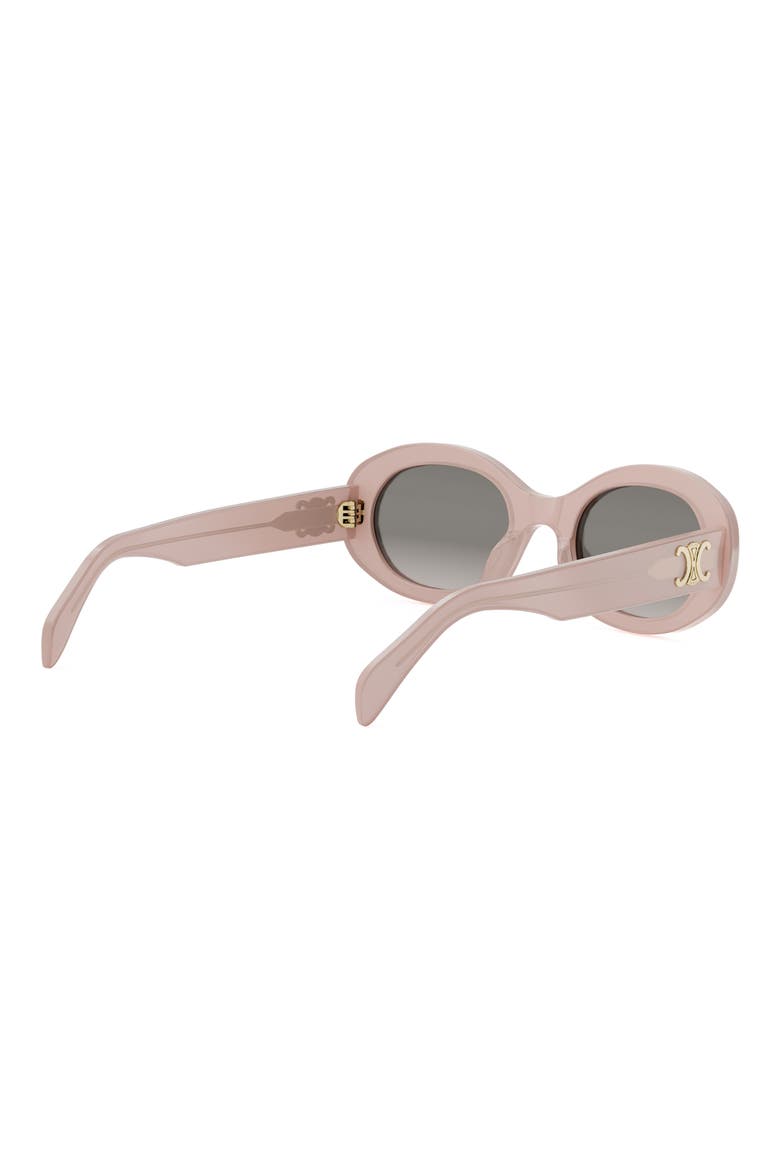Triomphe 52mm Oval Sunglasses, Alternate, color, PINK/ GRADIENT SMOKE