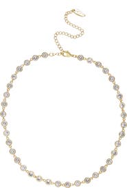 Ettika Cubic Zirconia Bezel Necklace