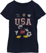 Mickey & Friends Girl's Mickey & Friends Happy Soccer Pose  Graphic T-Shirt