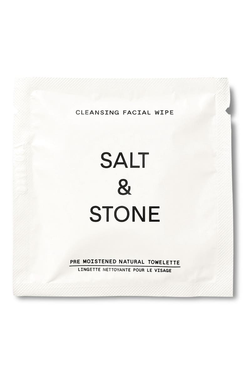 SALT & STONE 20-Count Cleansing Facial Wipes, Main, color, 