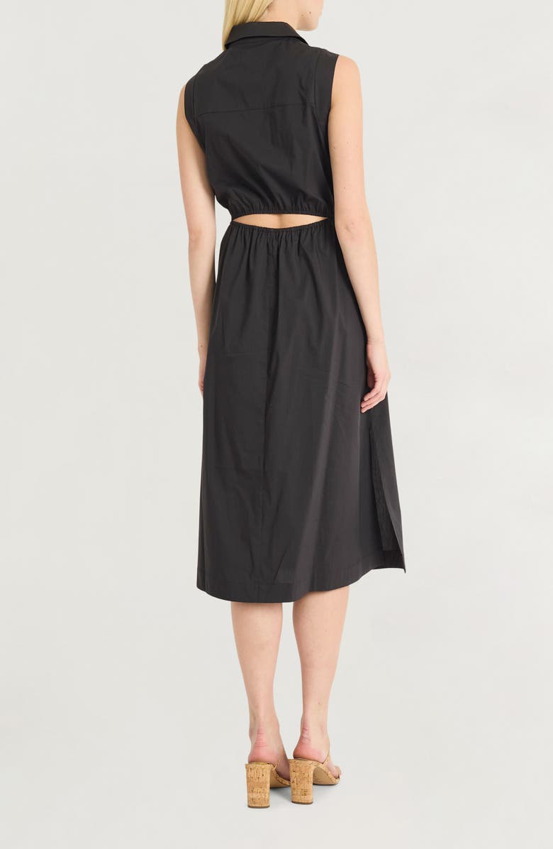 Luxely Collared Cutout Midi Dress, Alternate, color, Meteorite